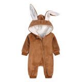 VELVET BUNNY BABY ROMPERS