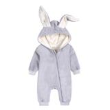 VELVET BUNNY BABY ROMPERS