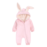 VELVET BUNNY BABY ROMPERS