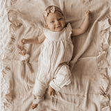 Ruffled Muslin Baby Swaddle Blankets