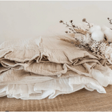 Ruffled Muslin Baby Swaddle Blankets