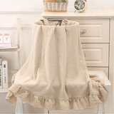 Ruffled Muslin Baby Swaddle Blankets