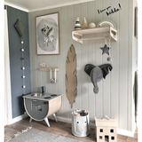 Handmade Velvet Elephant Head Nursery Decor - Cozy Nursery