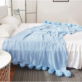 Cotton Pompom Blanket - Cozy Nursery