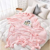 Cotton Pompom Blanket - Cozy Nursery