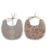 Baby Vintage Bibs with Pom Poms - Cozy Nursery