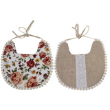 Baby Vintage Bibs with Pom Poms - Cozy Nursery