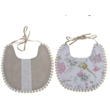 Baby Vintage Bibs with Pom Poms - Cozy Nursery