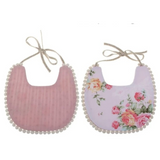 Baby Vintage Bibs with Pom Poms - Cozy Nursery