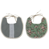 Baby Vintage Bibs with Pom Poms - Cozy Nursery