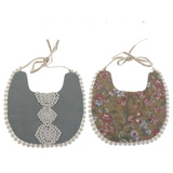 Baby Vintage Bibs with Pom Poms - Cozy Nursery