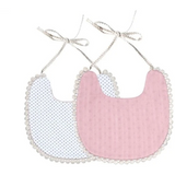 Baby Vintage Bibs with Pom Poms - Cozy Nursery