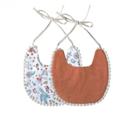 Baby Vintage Bibs with Pom Poms - Cozy Nursery