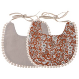 Baby Vintage Bibs with Pom Poms - Cozy Nursery