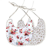 Baby Vintage Bibs with Pom Poms - Cozy Nursery