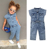 Denim Sleeveless Jumpsuit - Cozy Nursery