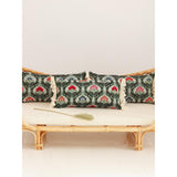 "Green medusa" cushion with fringe - Moi Mili