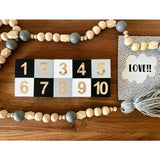 Wooden Numbers Block Set - Cozy Nursery