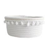 Cotton Rope Storage Baskets With Pompom - Cozy Nursery