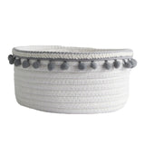 Cotton Rope Storage Baskets With Pompom - Cozy Nursery