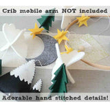 Woodland Felt Hanging Crib Mobile - Cozy Nursery