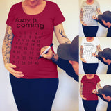 Baby Is Coming Maternity T-Shirt - Cozy Nursery