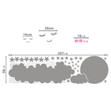 Moon Stars Cloud Wall Decals - Cozy Nursery