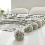 Cotton Pompom Blanket - Cozy Nursery