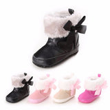 Bow-knot Fleece Snow Boots - Cozy Nursery