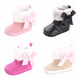 Bow-knot Fleece Snow Boots - Cozy Nursery