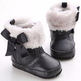 Bow-knot Fleece Snow Boots - Cozy Nursery