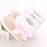 Bow-knot Fleece Snow Boots - Cozy Nursery