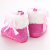 Bow-knot Fleece Snow Boots - Cozy Nursery