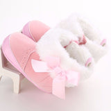 Bow-knot Fleece Snow Boots - Cozy Nursery