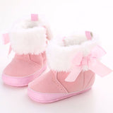 Bow-knot Fleece Snow Boots - Cozy Nursery