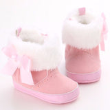 Bow-knot Fleece Snow Boots - Cozy Nursery