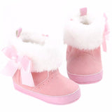 Bow-knot Fleece Snow Boots - Cozy Nursery
