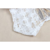 Baby Girl Lace Romper with Bow - Cozy Nursery