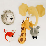 Safari Animal Felt Head Wall Décor