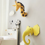 Safari Animal Felt Head Wall Décor