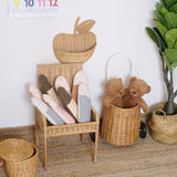 Rattan Apple Shape Storage Basket - Cozy Nursery