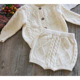Baby Knit Cardigan + Shorts Suit