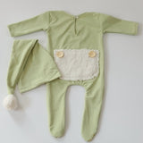 Handmade Newborn Photo Props Romper and Hat