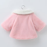 Baby Girl Floral Fur Coat