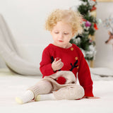 Knitted Christmas Reindeer Romper