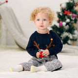 Knitted Christmas Reindeer Romper