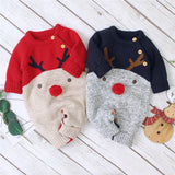 Knitted Christmas Reindeer Romper