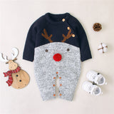 Knitted Christmas Reindeer Romper