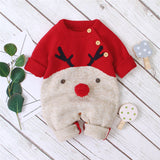 Knitted Christmas Reindeer Romper