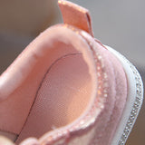 Bow Sequin Crib Shoes - Cozy Nursery